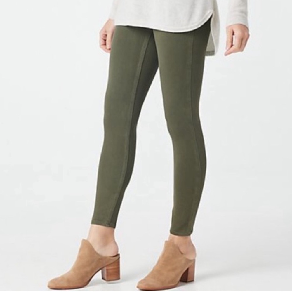 Spanx Jean Ish Leggings Jeggings Olive Green